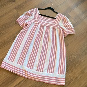 Old Navy Swing Stripe Linen Blend Dress, size Large